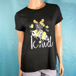 Bee Kind t-shirt-style top various sizes Medium and Large Black